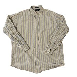 Daniel Cremieux Classics Shirt Men's Collared Long Sleeve Button Up Size L